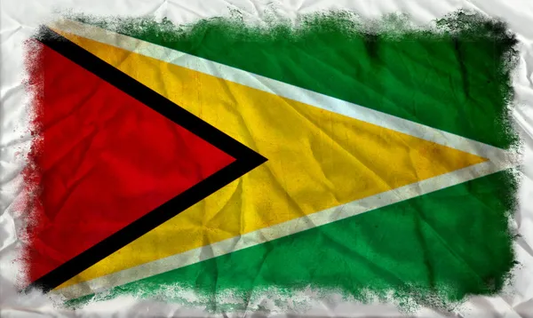 Bandeira grunge da Guiana — Fotografia de Stock