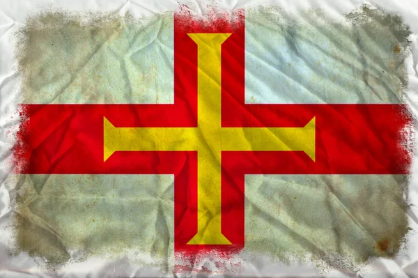Vlajka Guernsey grunge — Stock fotografie