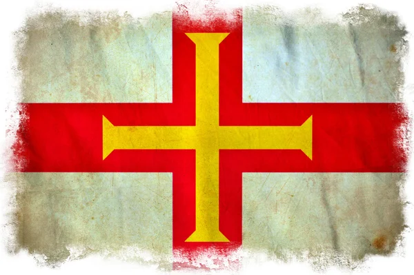 Гранж-флаг Гернси — стоковое фото