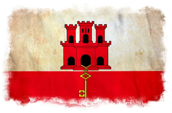Gibraltar Grunge Flagge — Stockfoto
