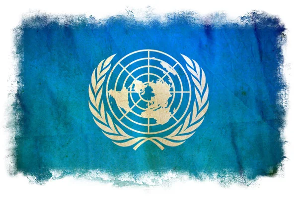 Bandera grunge de las Naciones Unidas — Foto de Stock
