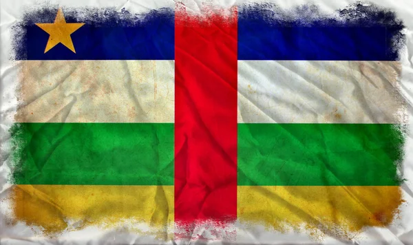 Bandeira grunge da República Centro-Africana — Fotografia de Stock