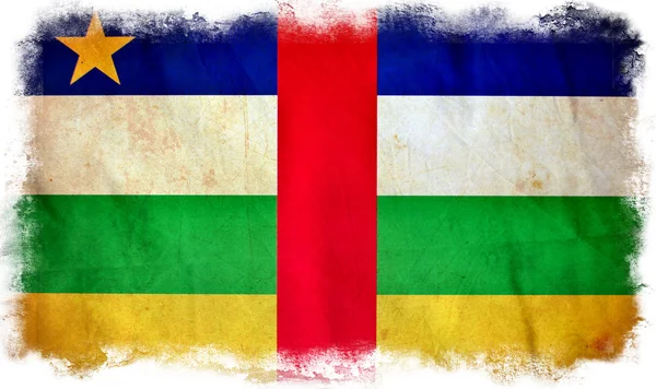 Středoafrická republika grunge flag — Stock fotografie