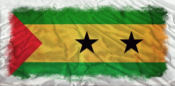Bandera grunge Santo Tomé y Príncipe — Foto de Stock