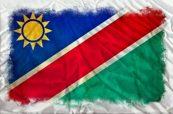 Bandera grunge de Namibia — Foto de Stock