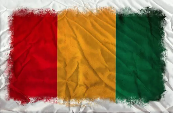 Bandera de Guinea grunge — Foto de Stock