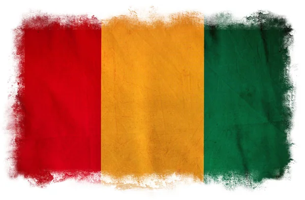 Bandera de Guinea grunge — Foto de Stock