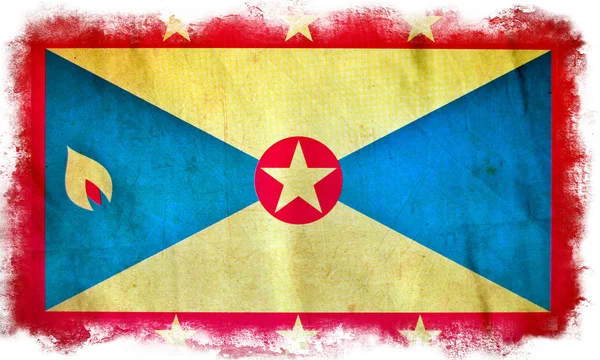 格林纳达 grunge 旗 — 图库照片