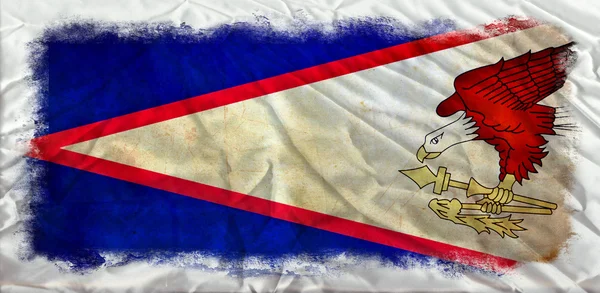 Samoa américaines drapeau grunge — Photo