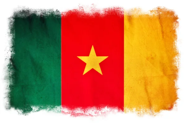 Прапор Камеруну гранж — стокове фото