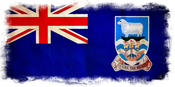 Прапор Фолклендських островах гранж — стокове фото