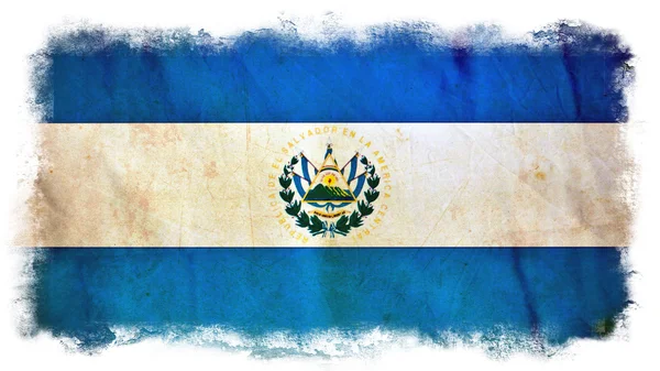 Bandeira grunge de El Salvador — Fotografia de Stock