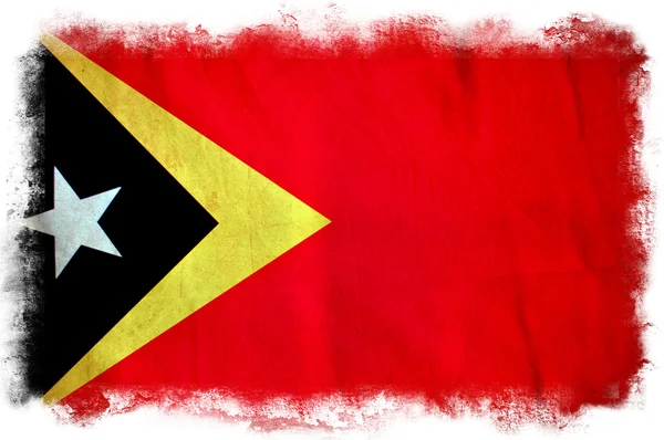 Timor Oriental bandera grunge — Foto de Stock