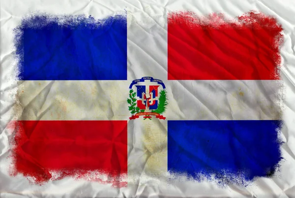 Bandera de República Dominicana grunge — Foto de Stock