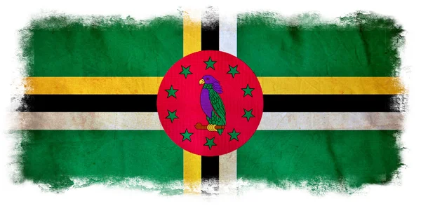 Bandeira Dominica grunge — Fotografia de Stock