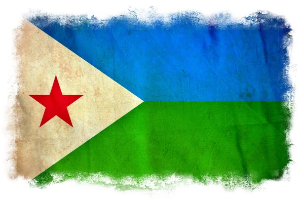 Vlag van Djibouti grunge — Stockfoto