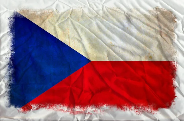 Checz 共和国 grunge 旗 — 图库照片