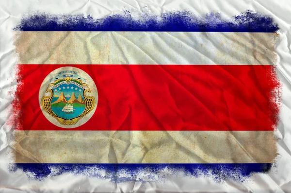 Kosta Rika grunge bayrağı — Stok fotoğraf