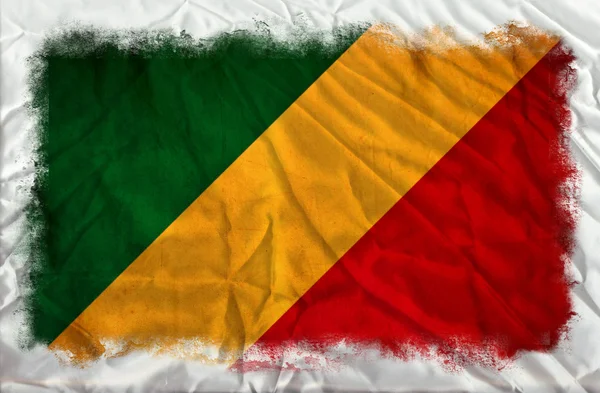 Прапор гранж Конго — стокове фото