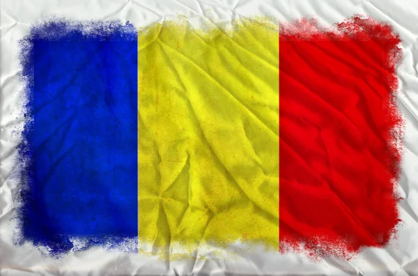 Гранж-флаг Чада — стоковое фото