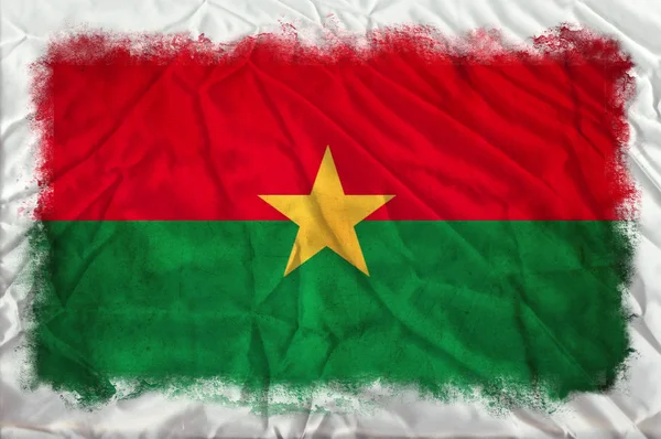 Burkina Faso Grunge vlag — Stockfoto