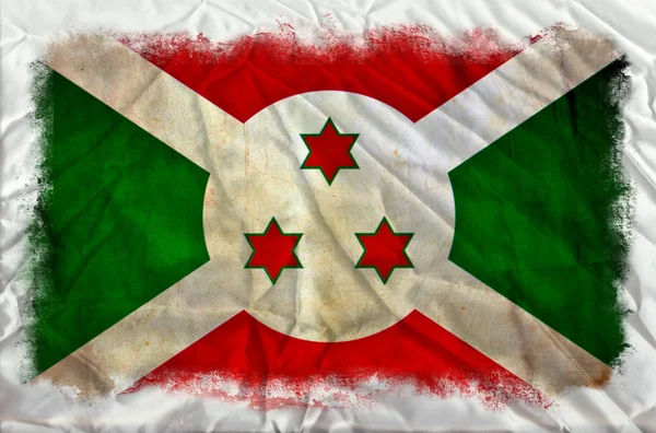Bandera Grunge de Burundi — Foto de Stock