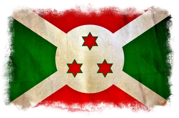 Bandeira grunge do Burundi — Fotografia de Stock