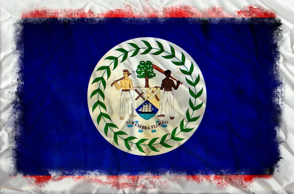 Flaga granica Belize — Zdjęcie stockowe
