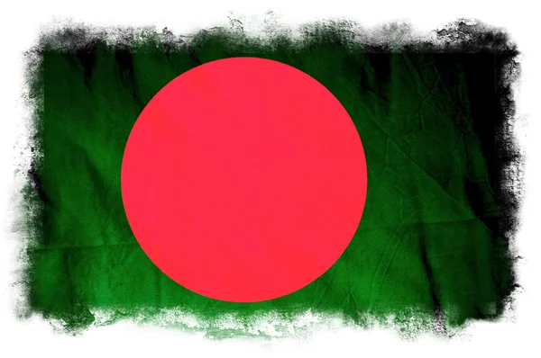 孟加拉国 grunge 旗 — 图库照片