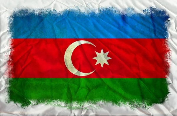 Bandera grunge de Azerbaiyán —  Fotos de Stock