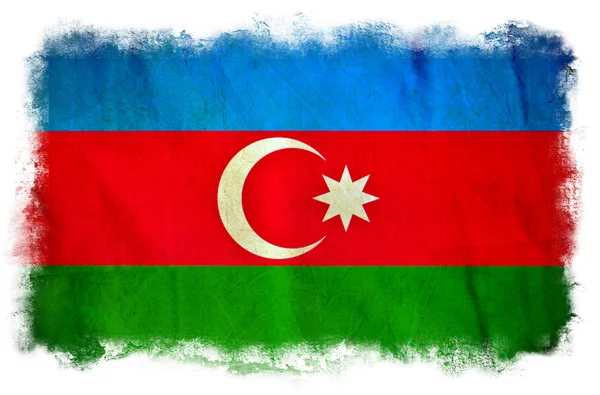Bandera grunge de Azerbaiyán —  Fotos de Stock
