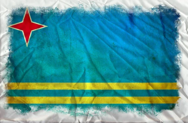 Aruba grunge flagga — Stockfoto