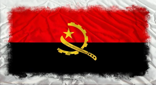 Angola drapeau grunge — Photo