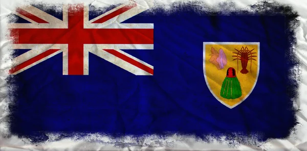 Bandera Grunge de Turcos y Caicos — Foto de Stock