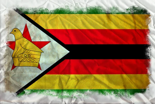 Zimbabwe bandiera grunge — Foto Stock