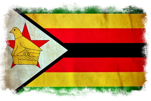 Гранж-флаг Зимбабве — стоковое фото