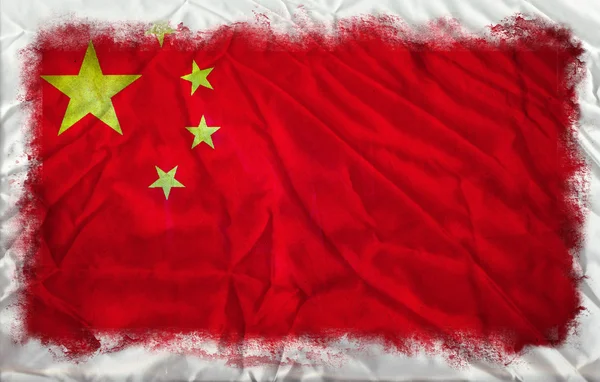 Čína grunge vlajka — Stock fotografie