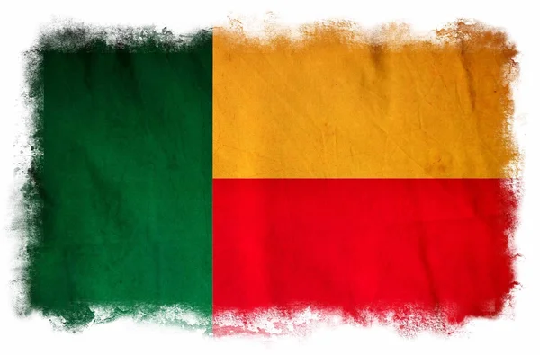 Benin grunge vlajka — Stock fotografie