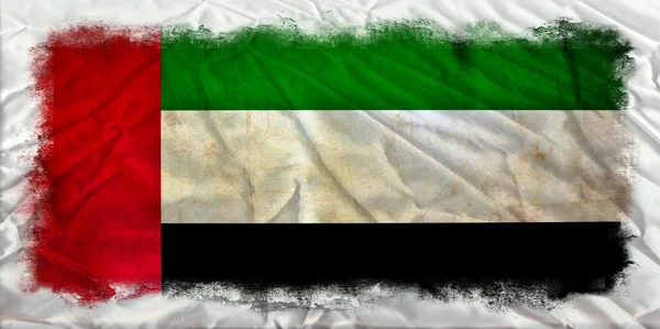 Прапор Об'єднаних Арабських Еміратів гранж — стокове фото