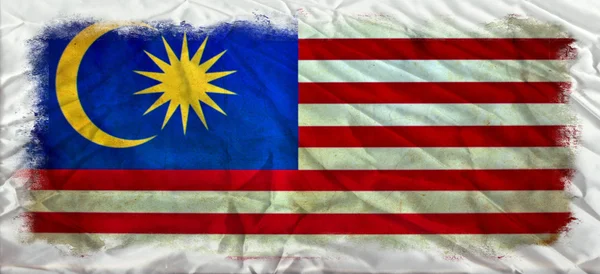 Malaysia bandiera grunge — Foto Stock