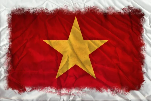 Bendera grunge Vietnam — Stok Foto