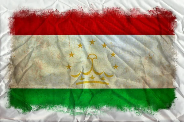 Bandiera grunge del Tagikistan — Foto Stock