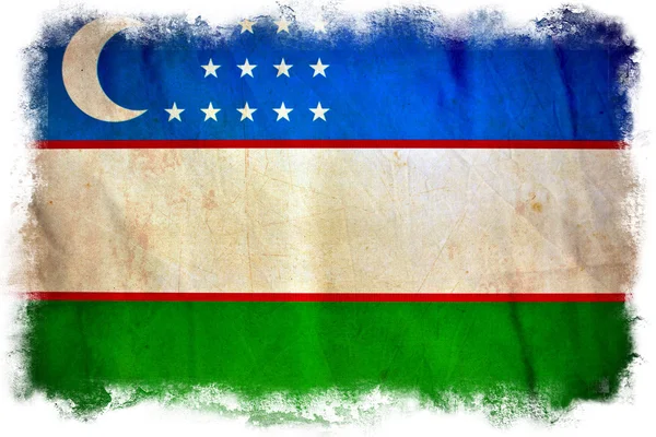 Bandiera grunge dell'Uzbekistan — Foto Stock