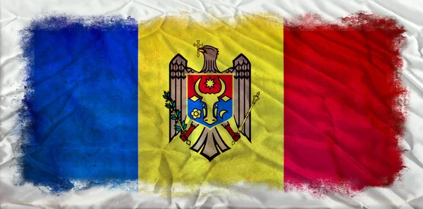 Bandeira grunge da Moldávia — Fotografia de Stock