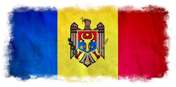 Moldavya grunge bayrağı — Stok fotoğraf