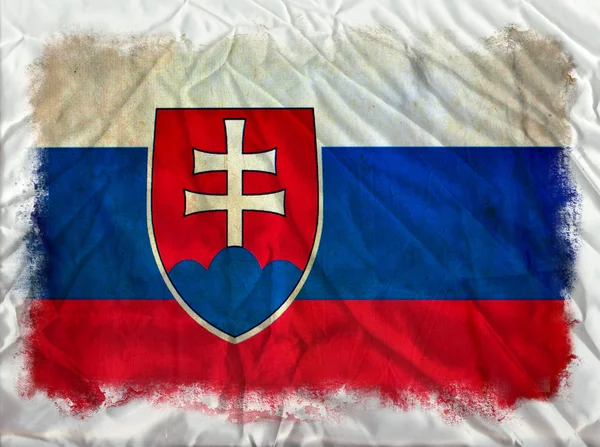 Bandera grunge de Eslovaquia — Foto de Stock