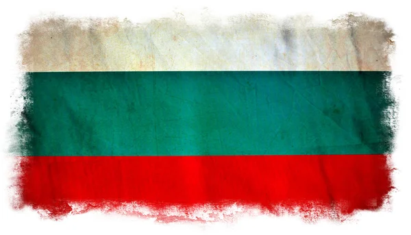 保加利亚 grunge 旗 — 图库照片