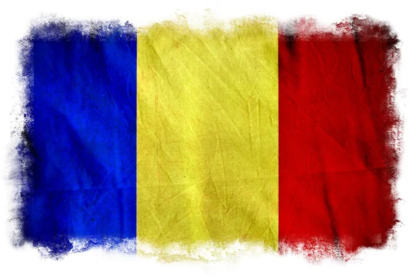 罗马尼亚 grunge 旗 — 图库照片