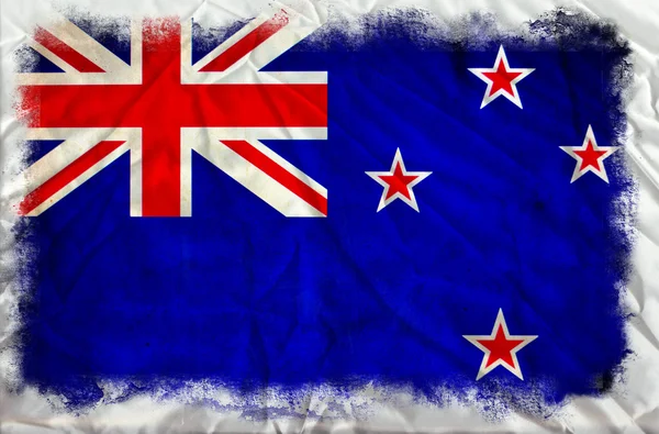 Nya Zeeland Grunge Flag — Stockfoto