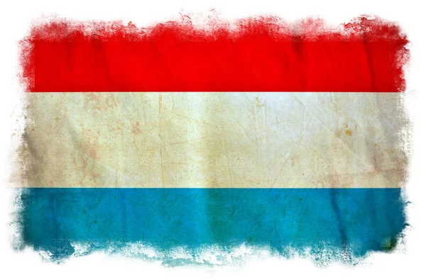Grunge drapeau luxembourgeois — Photo